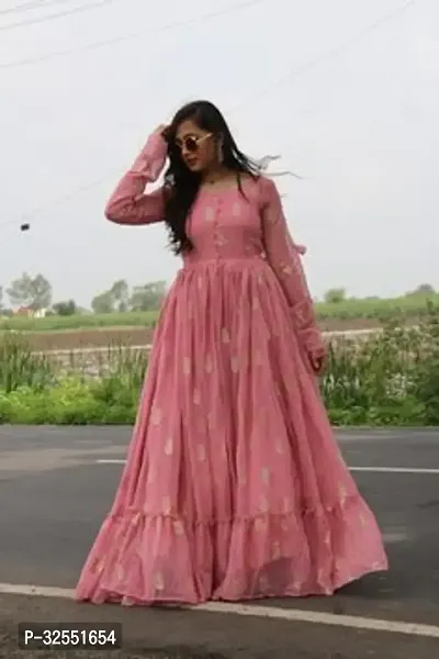 Blend Stitched Anarkali Gown