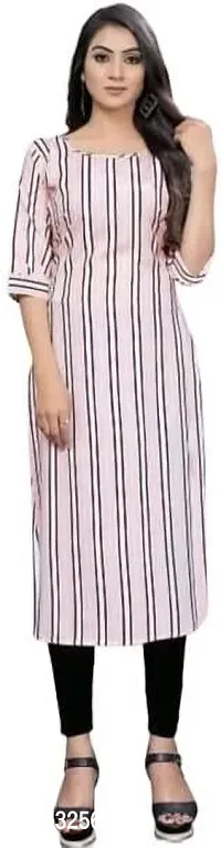 Reliable Crepe Striped Kurta For Women-thumb0