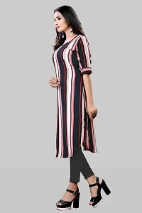 Stylish Multicoloured Crepe Printed Stitched Kurta For Women-thumb2