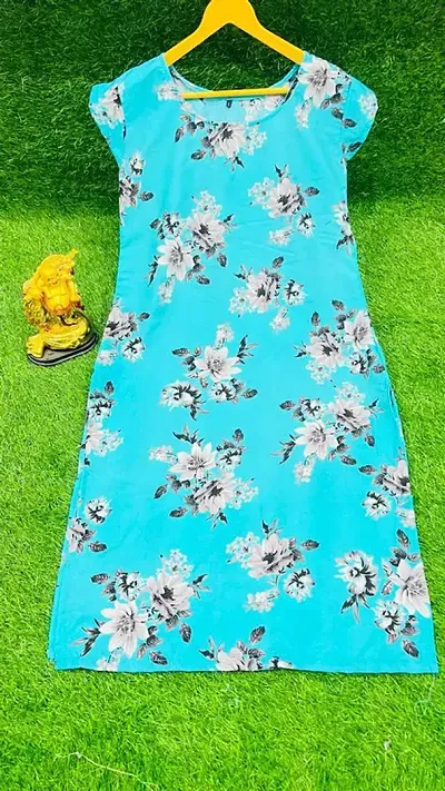 Stylish Crepe Printed Sleeveless Kurti