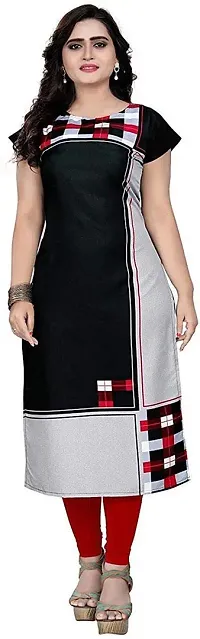 Elegant Multicoloured Crepe Printed Straight Kurta For Women Pack Of 3-thumb2