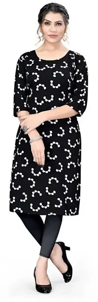 Stylish Crepe Printed A-Line Kurtis