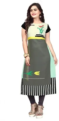 Stylish Multicoloured Crepe Printed Stitched Kurta For Women Combo Of 2-thumb3