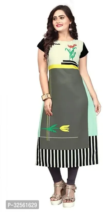 Stylish Multicoloured Crepe Printed Stitched Kurta For Women Combo Of 2-thumb4