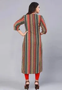 Stylish Multicoloured Crepe Printed Stitched Kurta For Women-thumb1