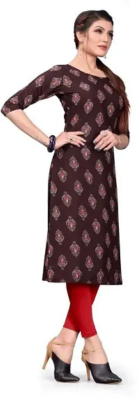 Stylish Multicoloured Crepe Printed Stitched Kurta For Women-thumb2