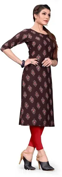 Stylish Multicoloured Crepe Printed Stitched Kurta For Women-thumb3