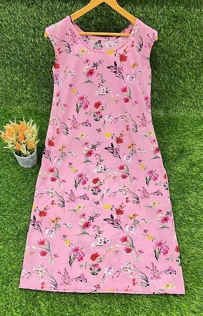 Stylish Crepe Printed Straight Kurtis