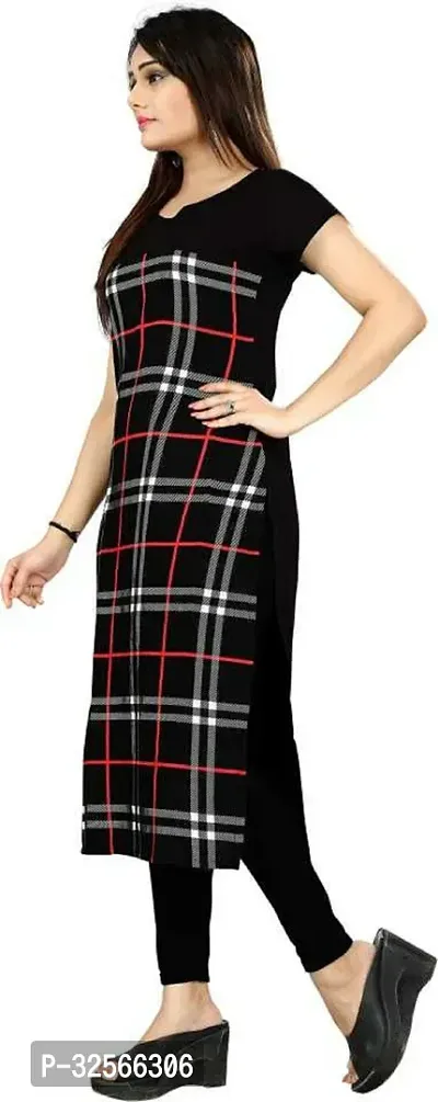 Reliable Crepe Checked Kurta For Women-thumb3