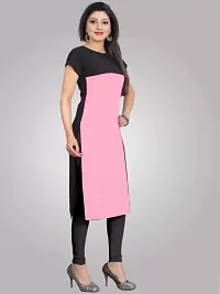 Reliable Crepe Colourblocked Kurta For Women-thumb2