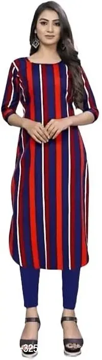 Reliable Crepe Striped Kurta For Women-thumb0