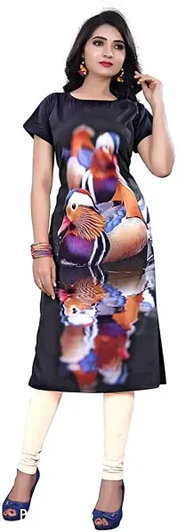 Reliable Crepe Printed Kurta For Women-thumb0