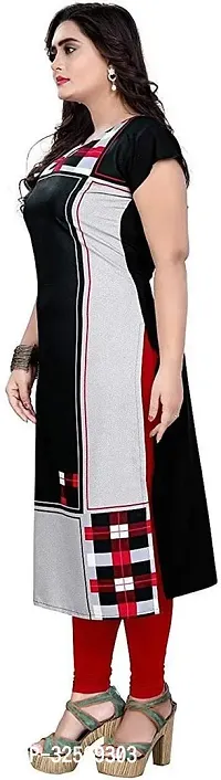 Elegant Multicoloured Crepe Printed Straight Kurta For Women Pack Of 3-thumb4