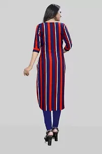 Stylish Multicoloured Crepe Printed Stitched Kurta For Women-thumb1