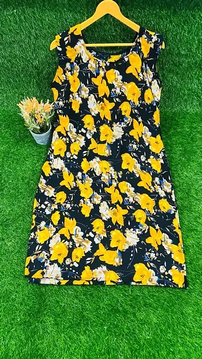 Stylish Crepe Printed Straight Kurtis