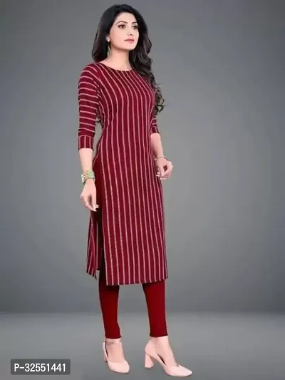 Stylish Crepe Stitched Kurta For Women-thumb5