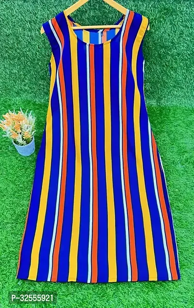 Stylish Multicoloured Crepe Kurta For Women