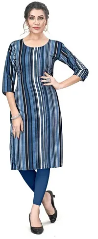 Stylish Crepe Printed Straight Kurtis