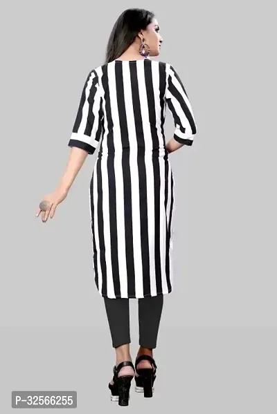 Reliable Crepe Striped Kurta For Women-thumb2