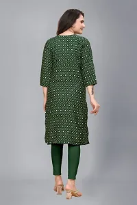 Stylish Green Crepe Printed Stitched Kurta For Women-thumb1