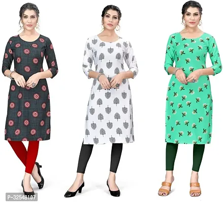 Beautiful Crepe Printed Kurta For Women Pack of 3