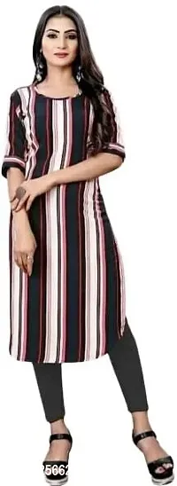 Reliable Crepe Striped Kurta For Women-thumb0