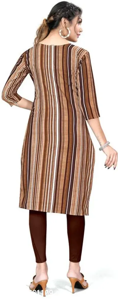 Stylish Multicoloured Crepe Printed Stitched Kurta For Women-thumb2