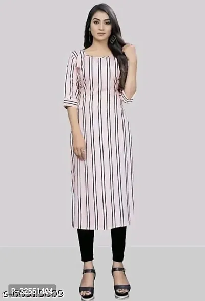 Stylish Crepe Stitched Kurta For Women-thumb0