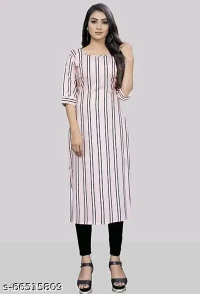 Stylish Crepe Printed A-Line Kurtis