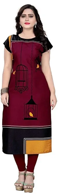 Fancy Crepe A-Line Printed Kurta