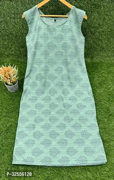 Stylish Green Crepe Kurta For Women