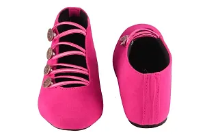 Women's Stylish Pink Solid Fabric Bellies-thumb2