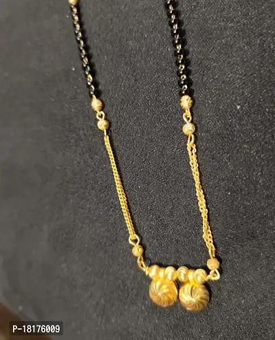 Short Mangalsutra Designs Simple Mangalsutra Black Beads Chain-thumb0