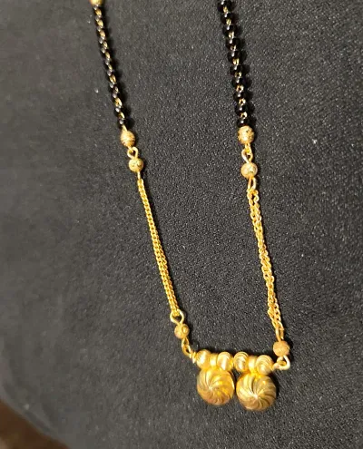 Short Mangalsutra Designs Simple Mangalsutra Black Beads Chain
