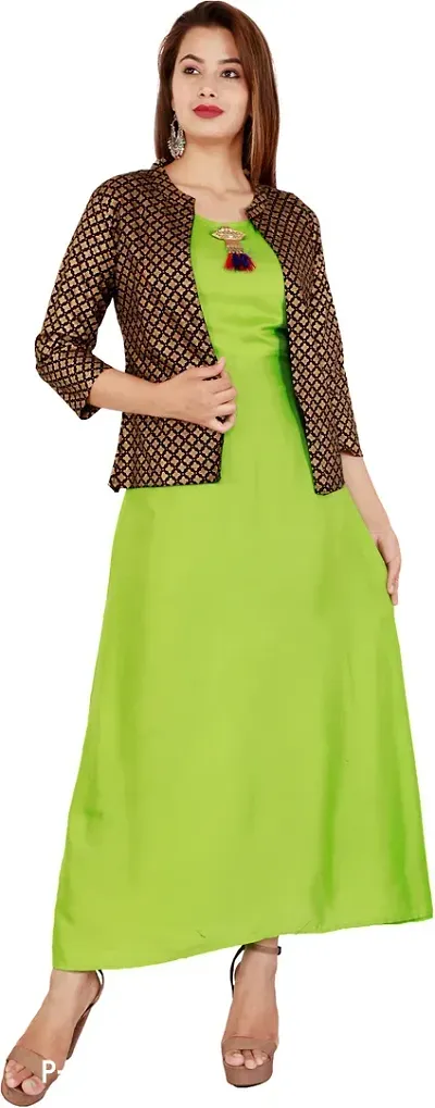 Trendy Women Viscose Rayon Kurta with Jacket