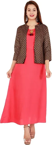 Trendy Women Viscose Rayon Kurta with Jacket