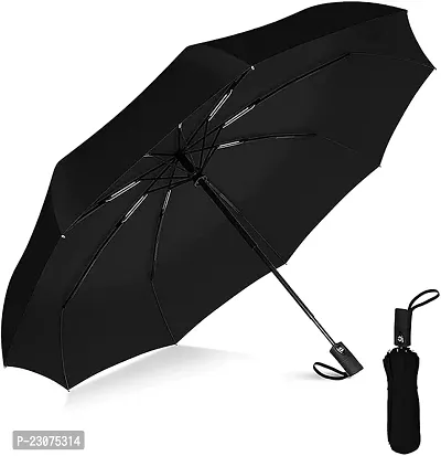 Skytone Portable Travel Umbrella Umbrellas For Rain Windproof Strong Compact And Easy Auto Open Close Button For Single Use Umbrella Black-thumb0