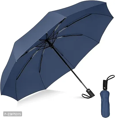 Skytone Portable Travel Umbrella Umbrellas For Rain Windproof Strong Compact And Easy Auto Open Close Button For Single Use Umbrella Blue-thumb0