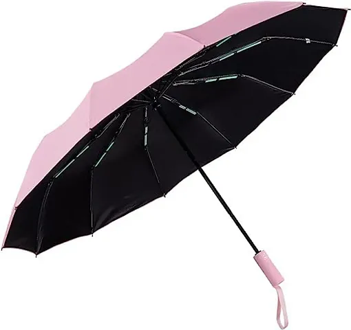 Skytone Portable Travel Umbrella Umbrellas For Rain Windproof Strong Compact And Easy Auto Open Close Button For Single Use Umbrella Baby Pink