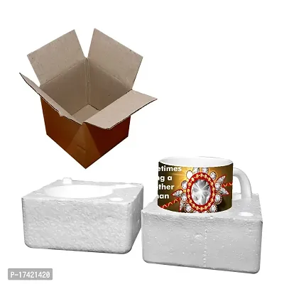 Murli Textiles Rakhi for Brother/Bhaiya/Bhai Kids Brother with 350 ml (Light Brown) Printed Coffee Mug for Brother Rakhi Gift and 1 Packet Roli Chawal Free-thumb4