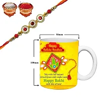 Murli Textiles Rakhi for Brother/Bhaiya/Bhai Kids Brother with 350 ml (Yellow) Printed Coffee Mug for Brother Rakhi Gift and 1 Packet Roli Chawal Free-thumb1