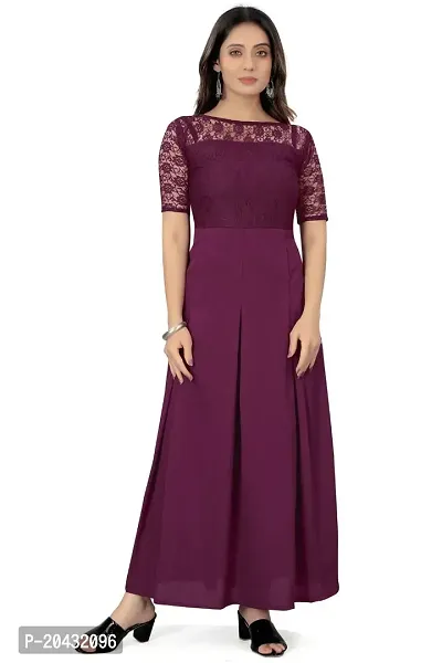 Buy sfKanjari Women's Gown Net Model One Piece Maxi Long Dress for Girls  Traditional Full Length Anarkali Long Frock for Women Readymade Full  Stitched Gown (X-Large, Navy Blue) at Amazon.in