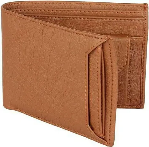 WILD EDGE Wallet for Men with ATM Card Holder - Leather Wallet in Solid Design - Minimal Thin Pocket Wallet (Brown)