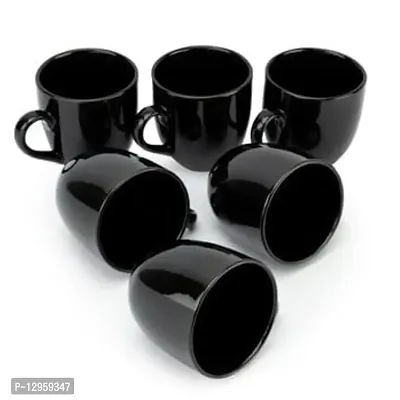Ceramic Microwave Safe Tea Cup/Coffee Cup Set(Set of 6, 130 ML)