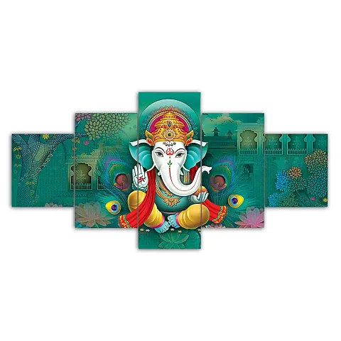 Chauhan Entreprises Set Of 5 Framed Wall Paintings For Living Room Big Size, Home Decoration, Bedroom, Hall Large Size Wall Decor (75 X 43 CM) 4G3