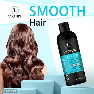 Vikendi Keratin  Argan Oil Smooth Therapy Conditioner, 100ml - Intensive Conditioning For Dry, Damaged And Color Treated Hair, No Parabens or SLS/SLES (100 ml) Pack Of 01