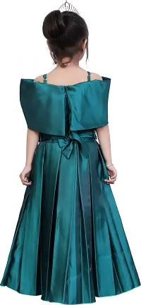Green Silk Party Wear Dress-thumb2
