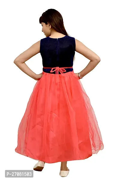 Designer Red Net Frocks For Girls-thumb2