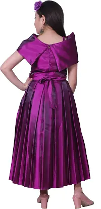 Designer Purple Silk Frocks For Girls-thumb1