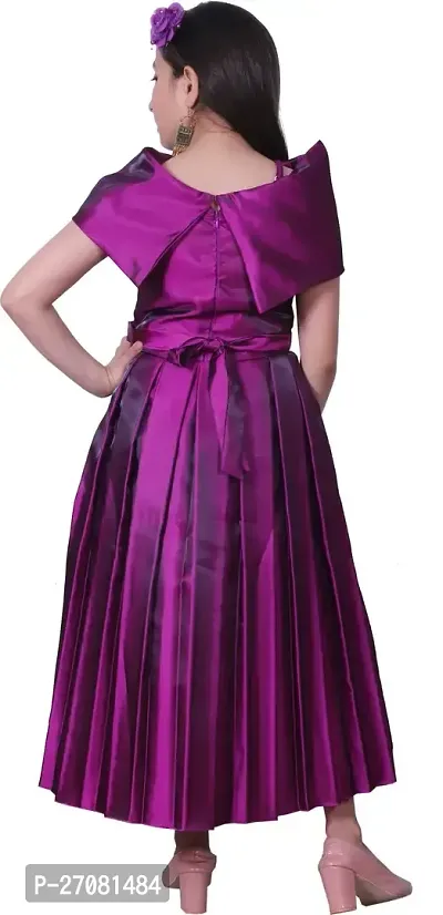 Designer Purple Silk Frocks For Girls-thumb2